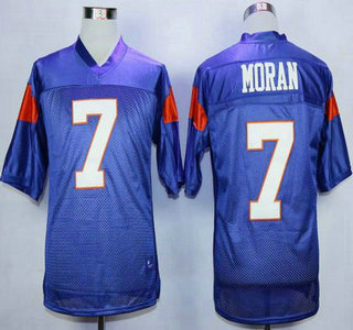 match worn Men's None Alex Moran #7 Blue 2015 Football Jersey
