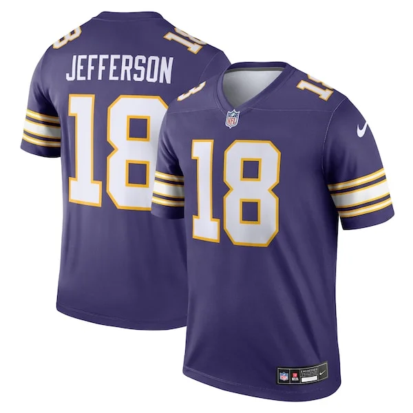 None Justin Jefferson  Jersey - Purple | NFL Player Jersey | NFL Footb