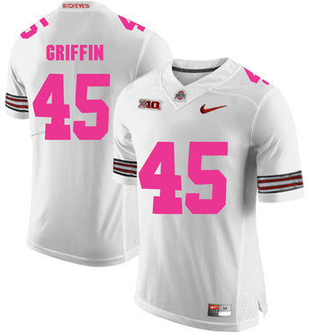 Men's OSU Ohio White 2018 replica Archie Griffin #45 alternate jersey