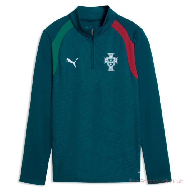 [JED] 2026/27 Portugal Training 1/4 Zip Top (Ocean Tropic) - Kids