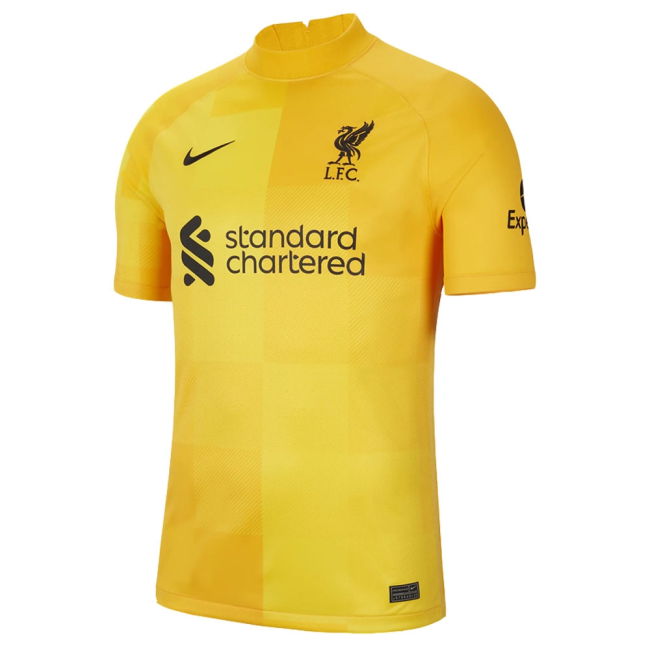 Liverpool 2021-22 Away Goalkeeper Shirt (Yellow) (Small Boys) A.Becker #1 (Excellent)