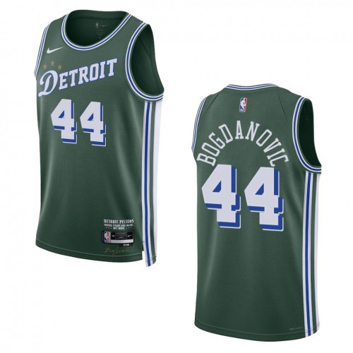Green Nike Detroit Pistons #44 Pistons Jersey - High-Quality Polyester