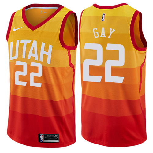 Authentic UTA #22 Rudy Gay 2024 City NBA Swingman Jersey Orange -