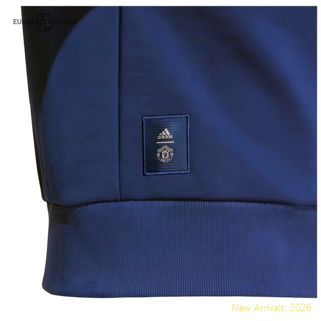2024-2025 Man Utd Official Seasonal Doubleknit Crew Blue