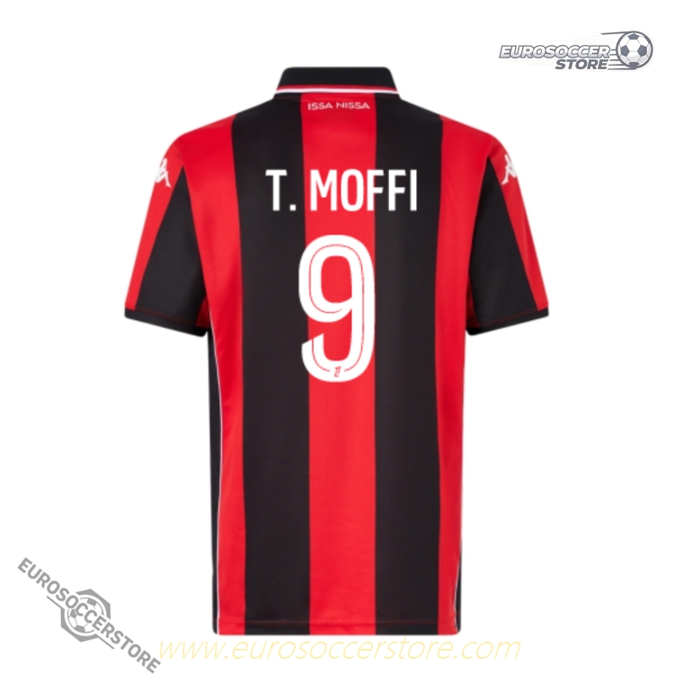 OGC Nice Home Jersey 25-26, featuring T. MOFFI with the number 9