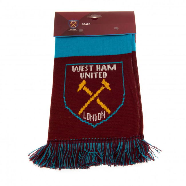 Retro West Ham West Ham United FC Narrow Bar Scarf for Supporter Gear