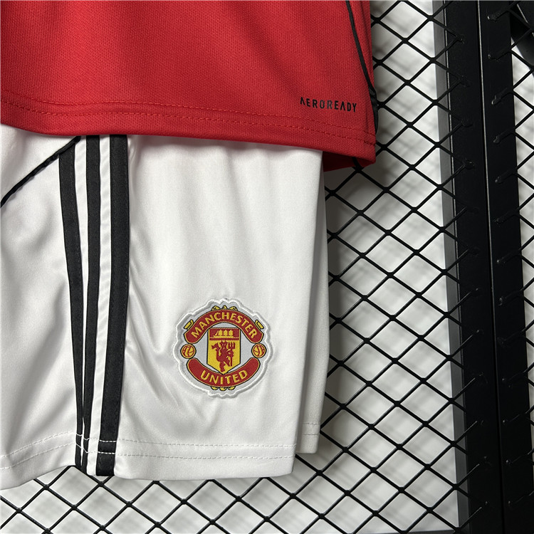 Kids Manchester United 2526 Home Soccer Kit ShirtShorts - Official