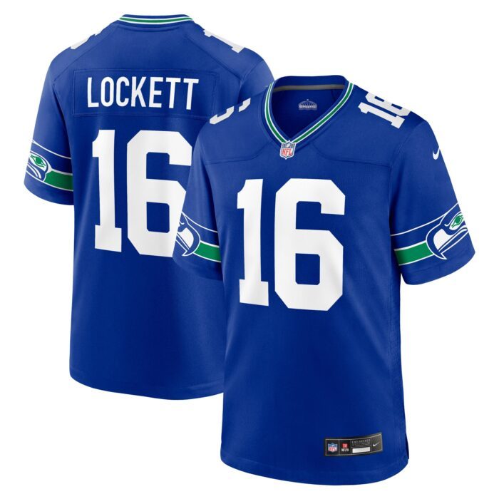 Men's Seattle Seahawks Tyler Lockett Nike Royal Throwback ...
