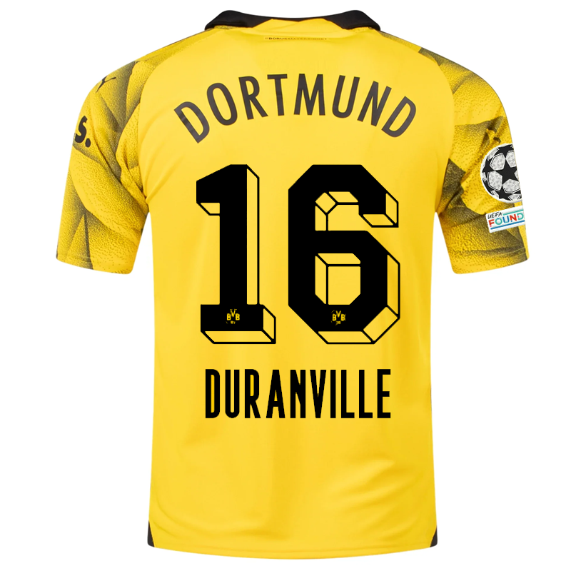 Borussia Dortmund Duranville 2023-2024 UCL Third Jersey – Authentic Shirt