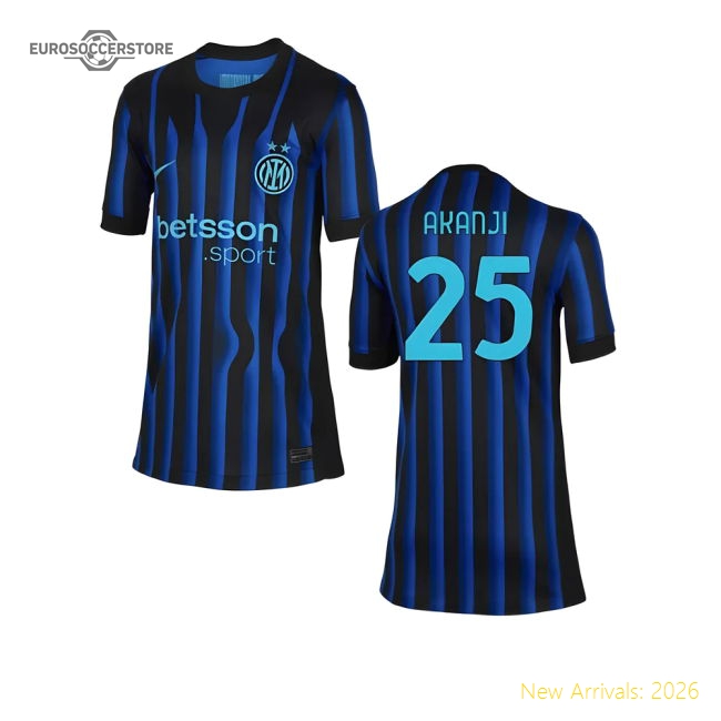 Elite 2025-2026 Inter Milan Home Shirt (kids) (akanji 25)