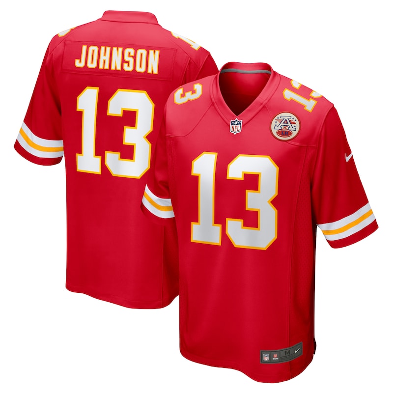 None Nazeeh Johnson Team Captain KC Chiefs Genuine Jersey Game Day Wea