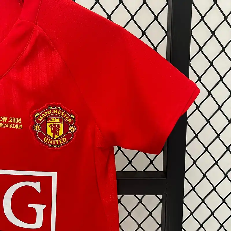 2007-2008 Kids Manchester United Jersey retro kit