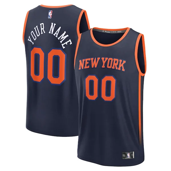 New York NYK Fast Break Jersey - top-tier NBA - Navy basketball