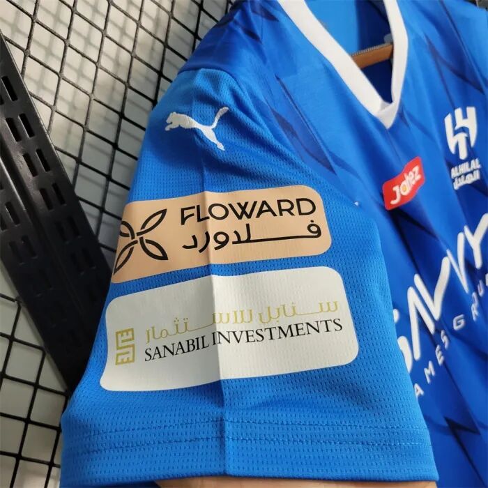 Quick Dry 2324 Al Hilal Saudi Nermar Jr 10 Home Soccer Jersey
