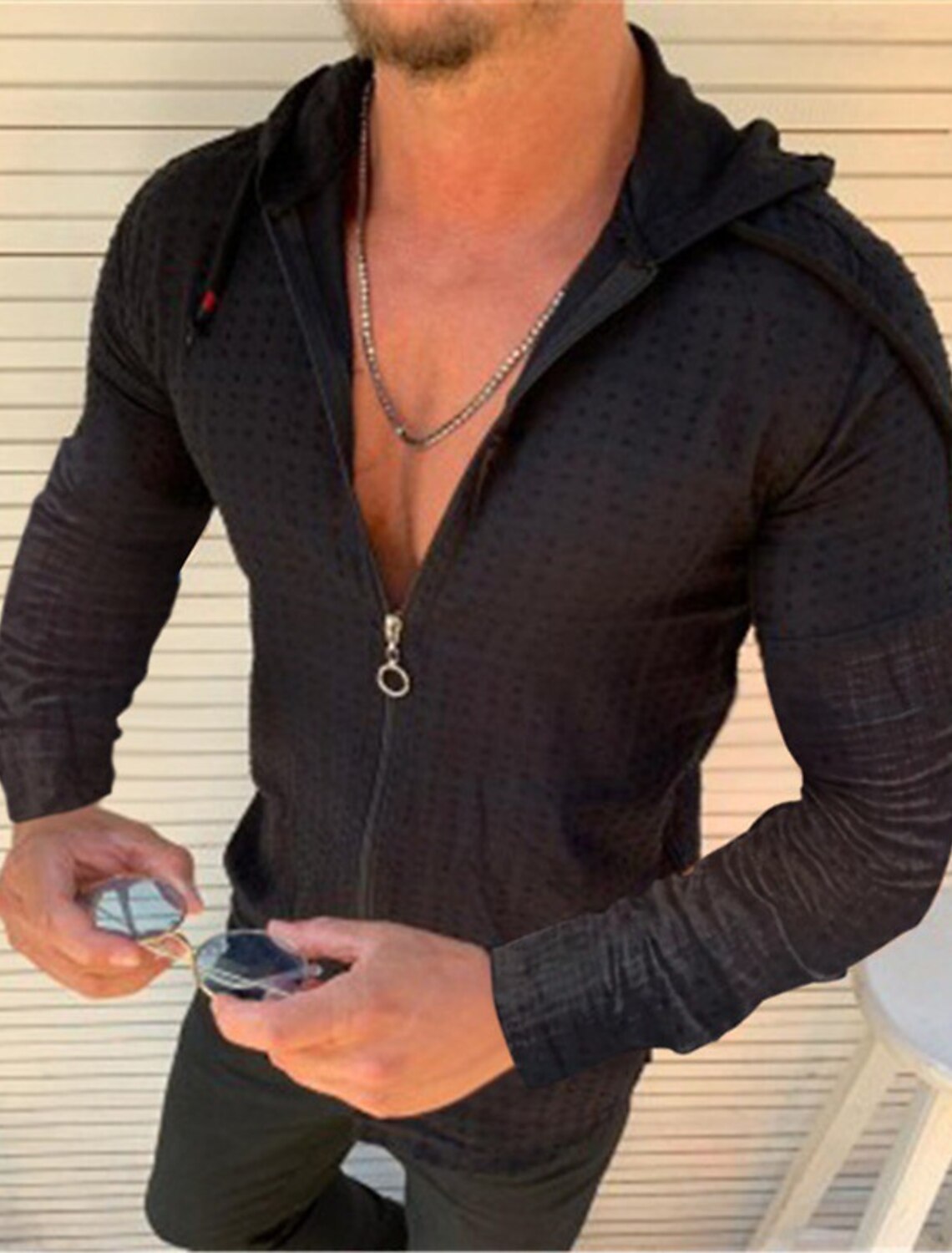 Men's Shirt Summer Shirt Beach Wear Casual Shirt Black White Yellow Red Green Long Sleeve Floral Hooded Vacation Casual Drawstring Clothing Apparel Fashion Casual Breathable Comfortable