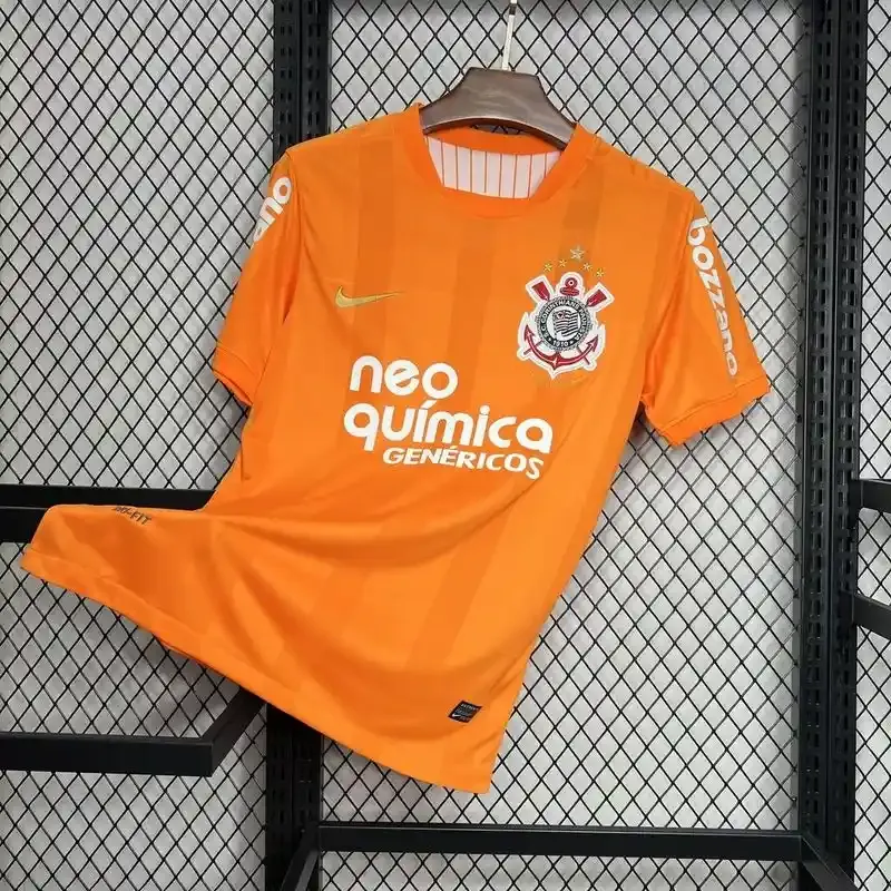 Cheap 2010 Corinthians Orange Soccer retro kit