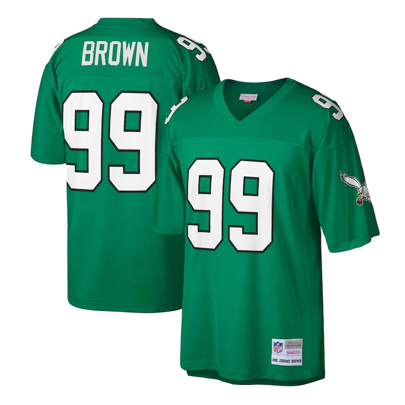 None Jerome Brown Record-Breaker PHI Eagles Genuine Jersey Football Ap