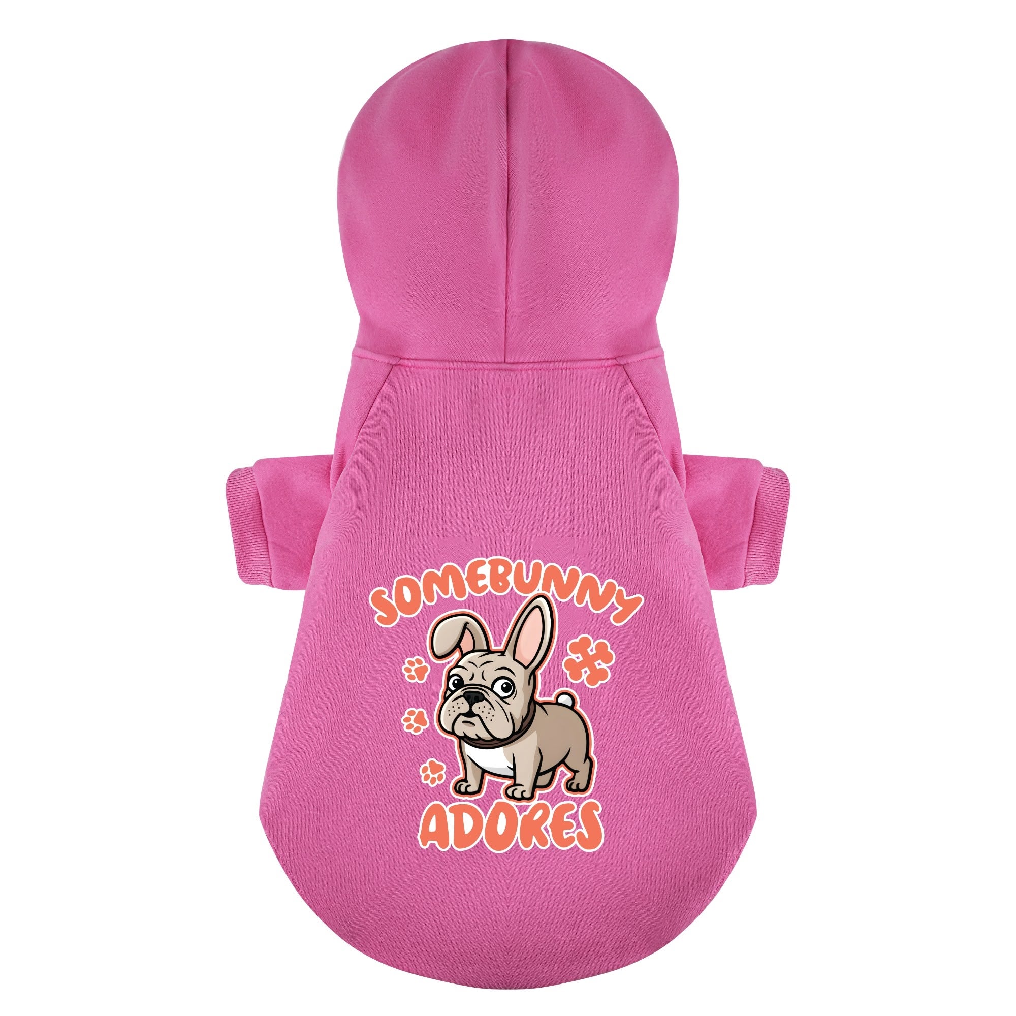 Stylish Somebunny Adores - Personalized French Bulldog Hoodies With F...