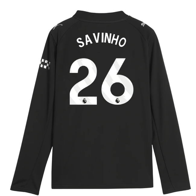 Pro-Grade Man City Savinho 26 2025 2025-2026 Man City Long Sleeve A...