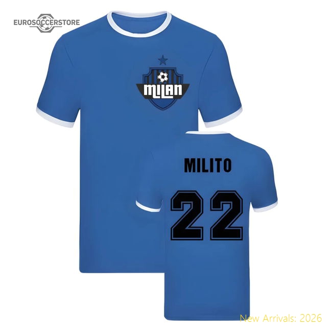 Official Performance Diego Milito Milan Ringer Tee (Blue)