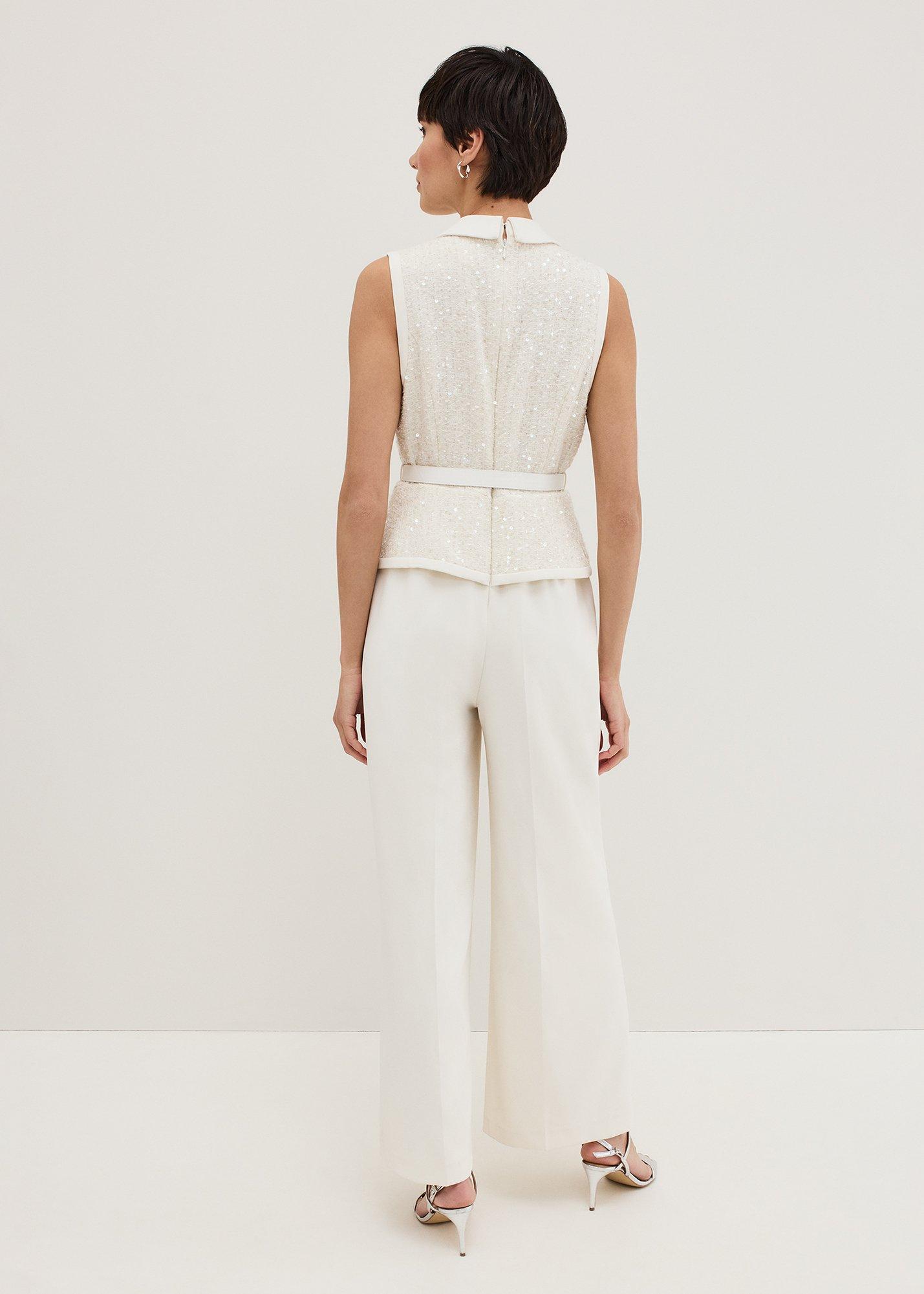 Ruby Sequin Bodice Wide Leg Jumpsuit