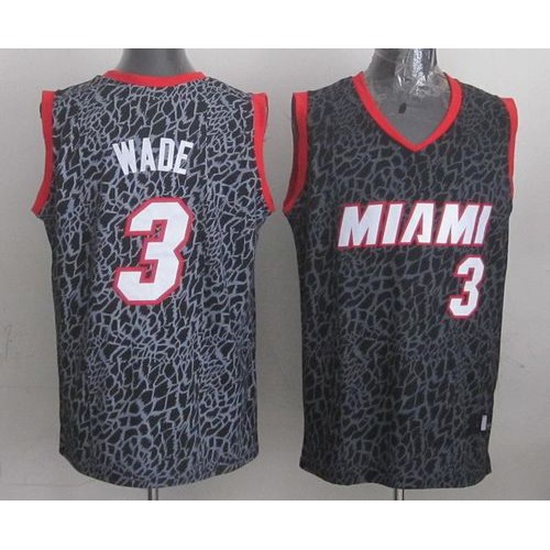 Black Miami Heat #3 Heat Jersey - Breathable Material Premium Quality