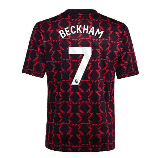 2024-2025 Man Utd Pre-Match Jersey (Black) - Kids (Beckham 7)