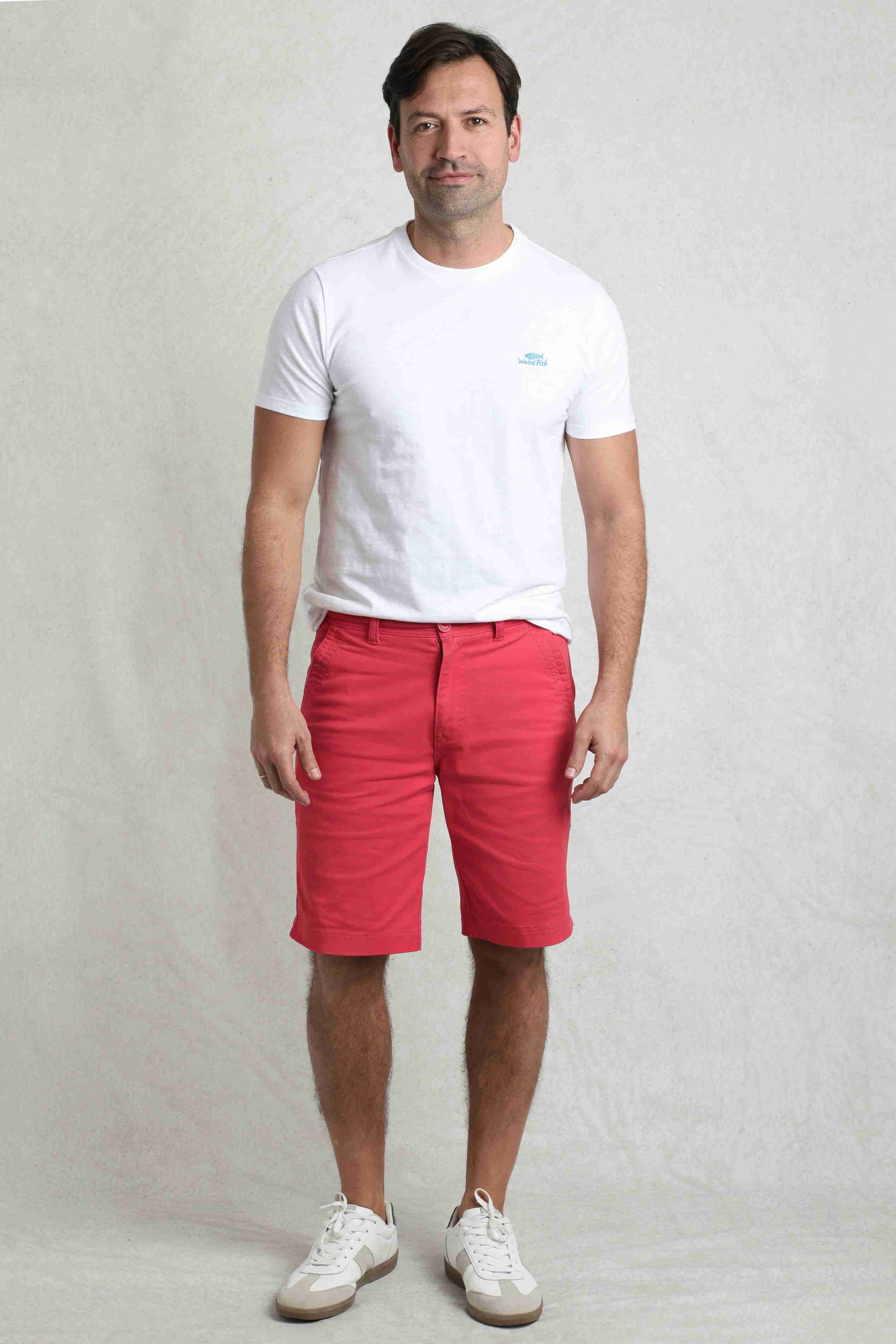 Rayburn Cotton Flat Front Shorts Dark Pink