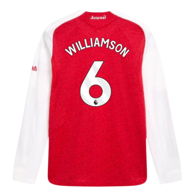 Arsenal 2025-2026 Home Soccer Jersey (Williamson 6) | Discounted