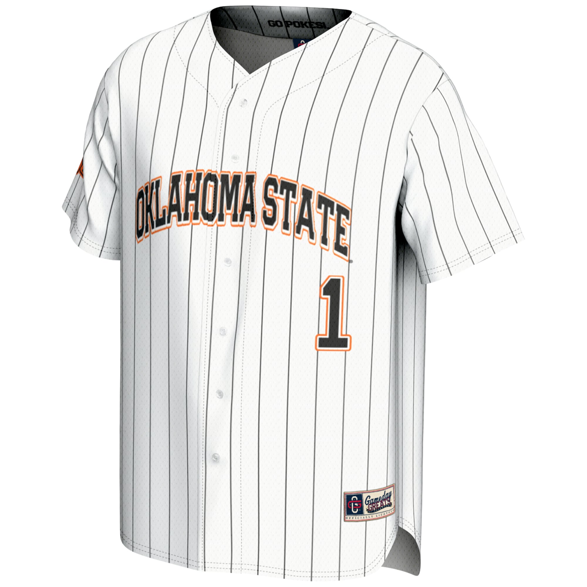 [NJP] Oklahoma State Cowboys GameDay Greats Lightweight Baseball Fashion Jersey - White