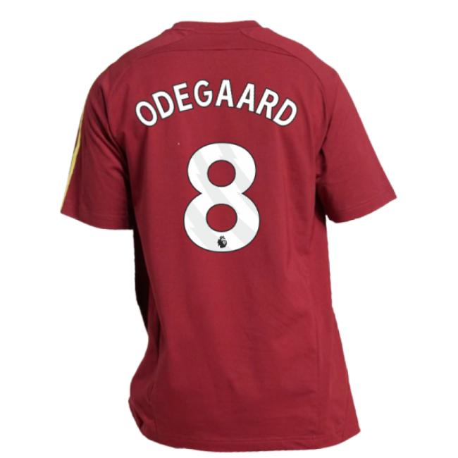 Official 2025-2026 Arsenal Ubp Tee (noble Maroon) (odegaard 8)