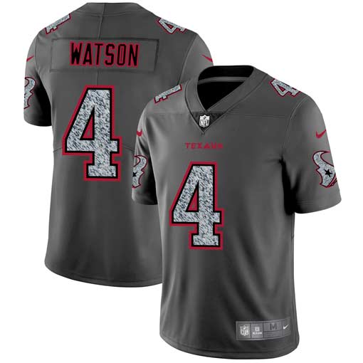 Authentic NFL Houston Texans #4 Deshaun Watson Gray Fashion Jersey