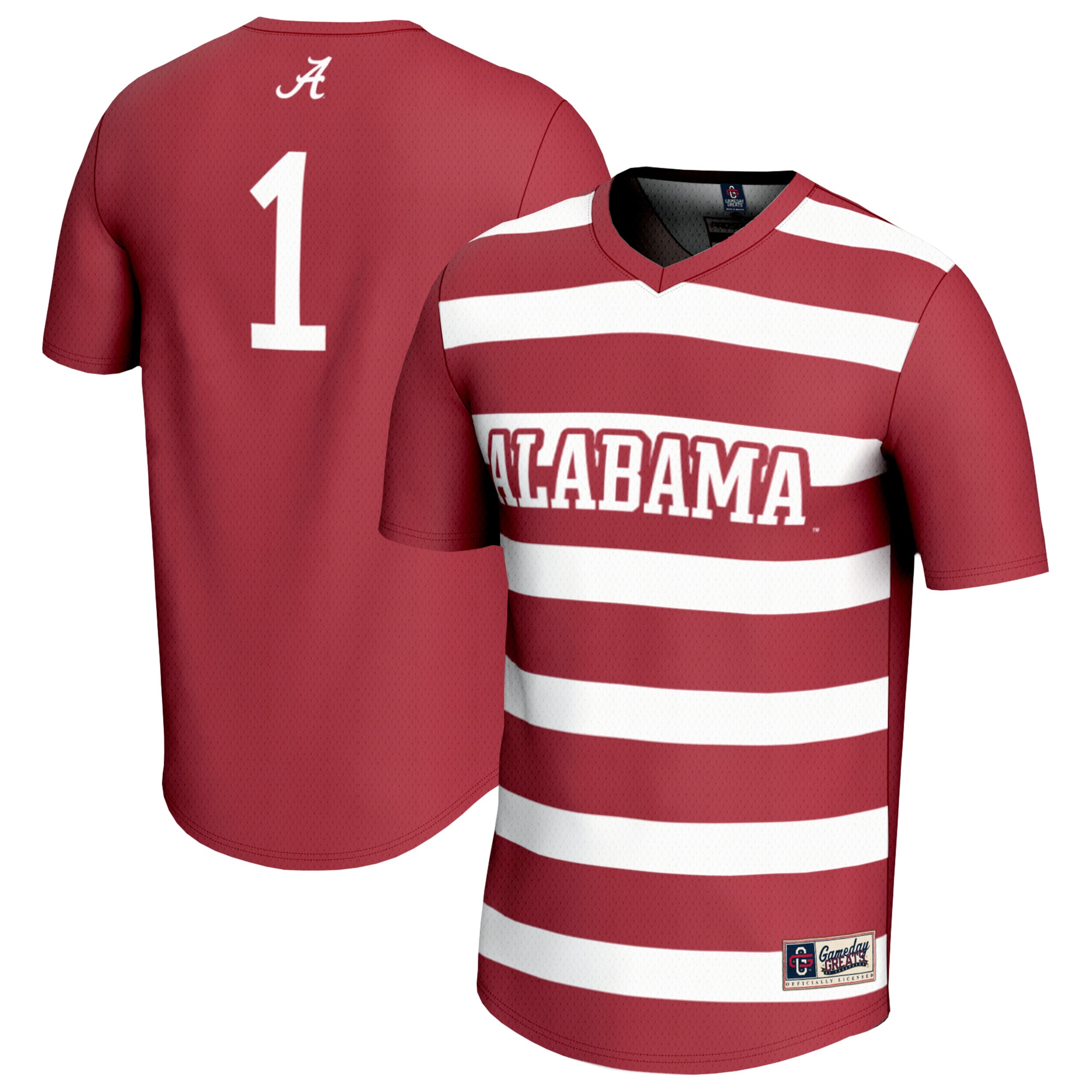 [NJP] Alabama Crimson Tide GameDay Greats Unisex Lightweight Soccer Fashion Jersey - Crimson