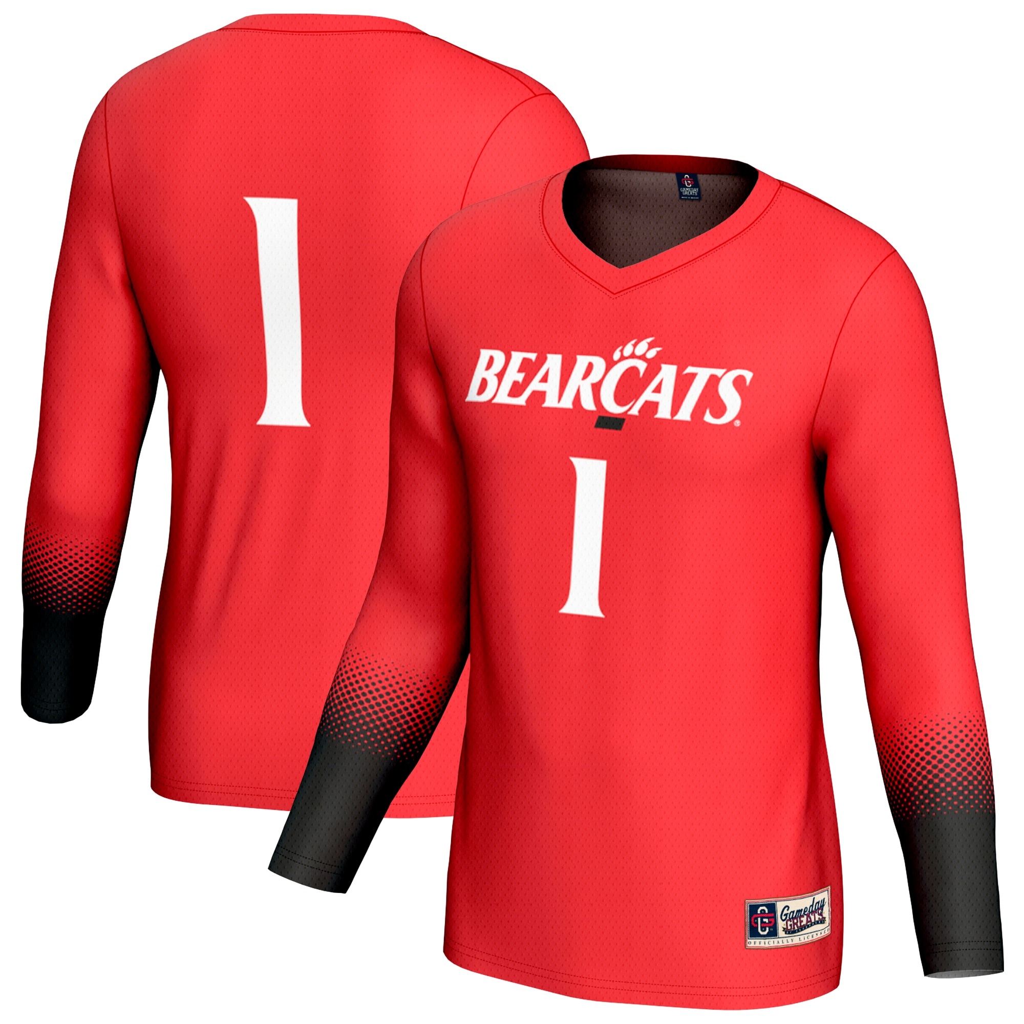 [NJP] Cincinnati Bearcats GameDay Greats Lightweight Collegiate Volleyball Fashion Jersey - Red