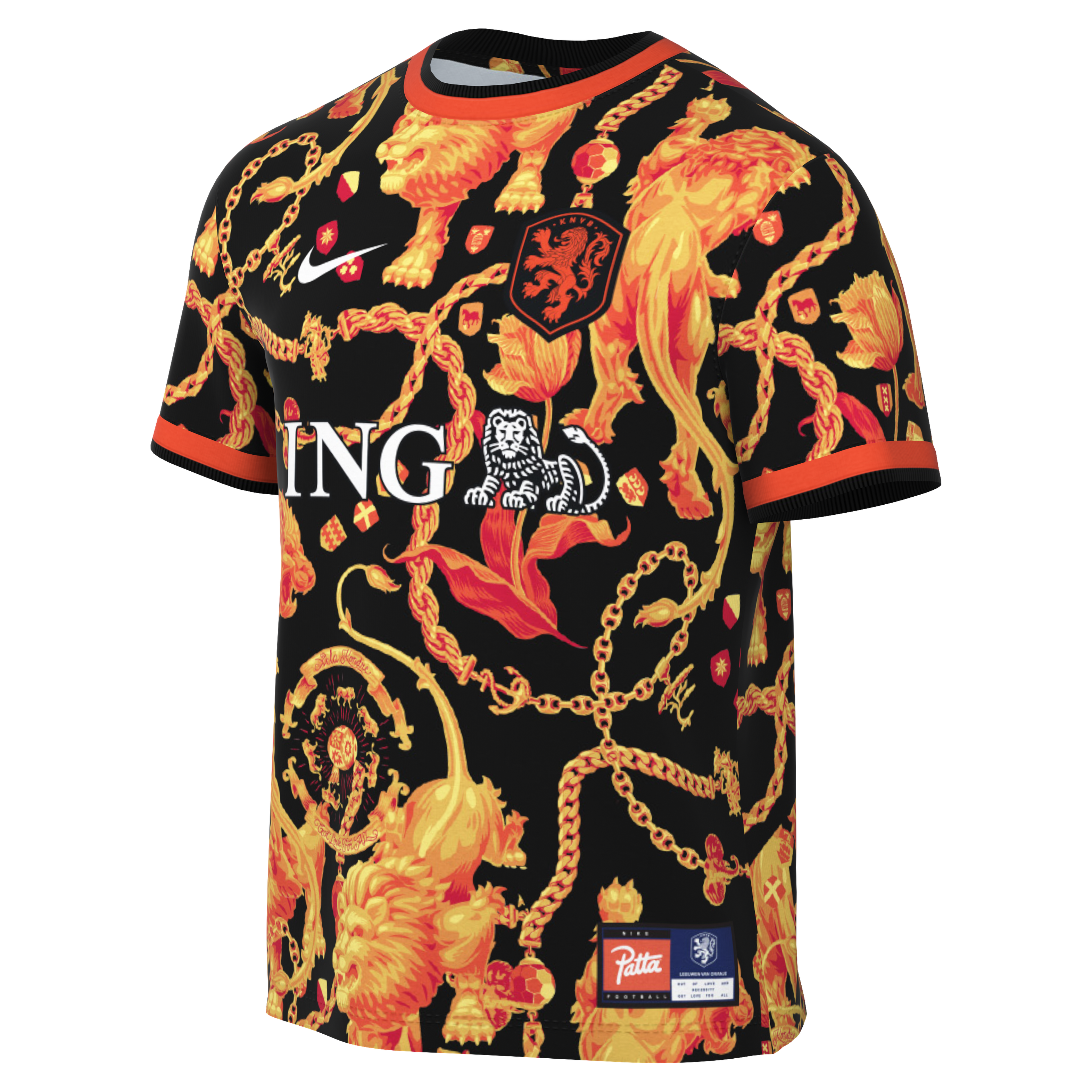 [SJH] Netherlands National Team x Patta 2026 Dri-FIT Pre-Match Jersey Top - Black