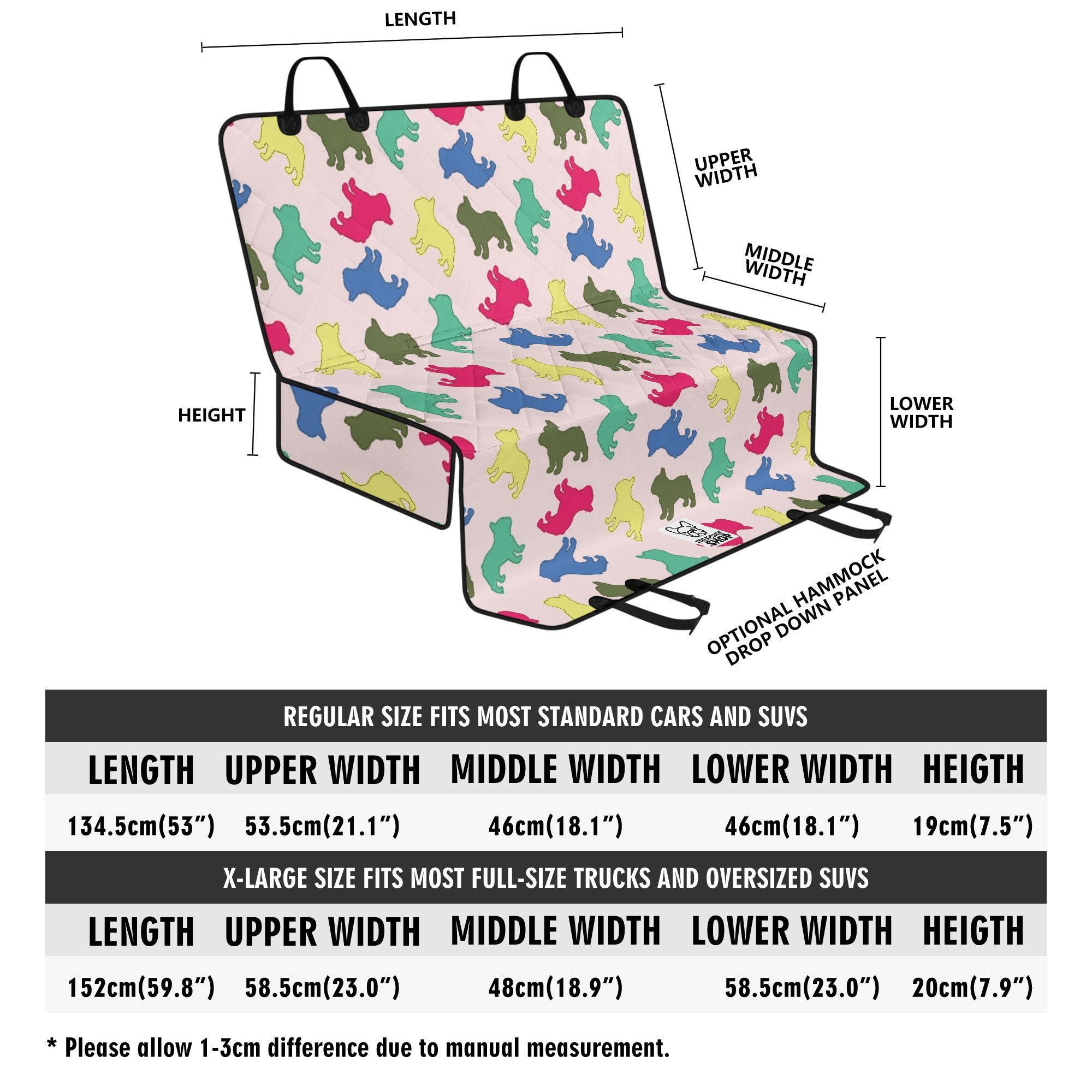 Dottie - Car Pet Seat Covers for french bulldog