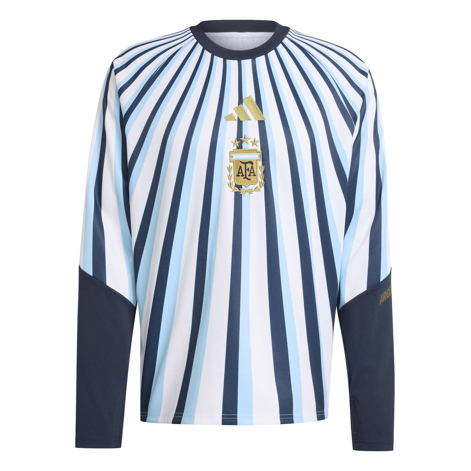 [SJH] Argentina National Team 2026 Long Sleeve Pre-Match Jersey Top - White