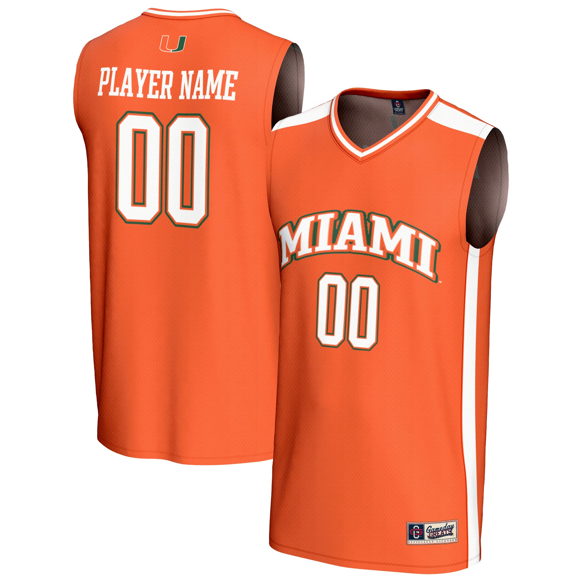 Miami Hurricanes GameDay Greats Unisex Lightweight Collegiate Men's Basketball NIL Pick-A-Player Fashion Jersey - Orange