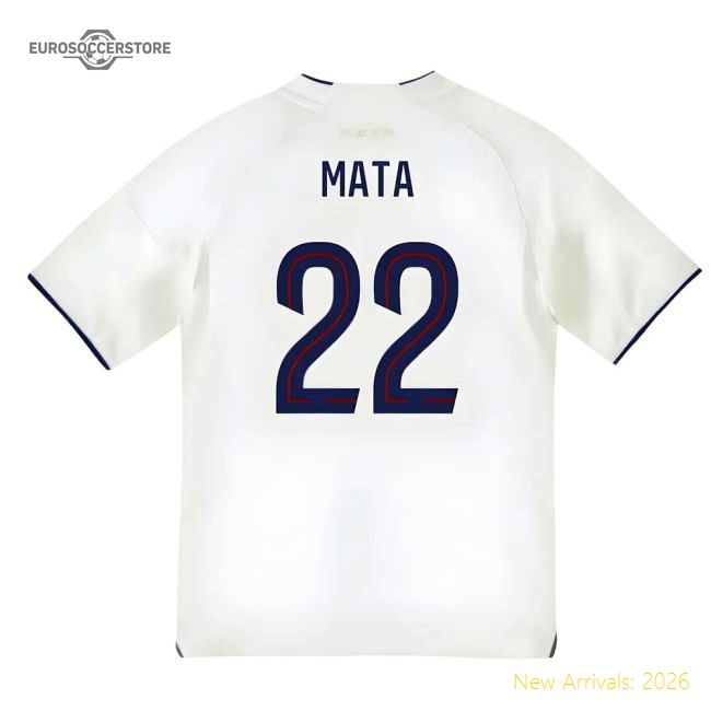 Premium Home Football Club Mata Jersey Performance Moisture-wicking