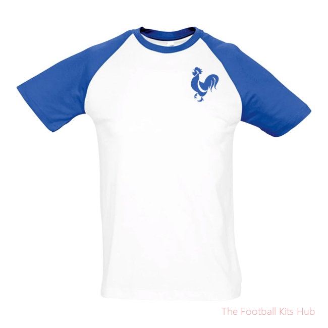 France National Team Embroidered Contrast Tee (White)