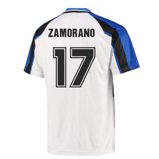 Top-Quality Performance 1996 Inter Milan Away Shirt (Zamorano 17)