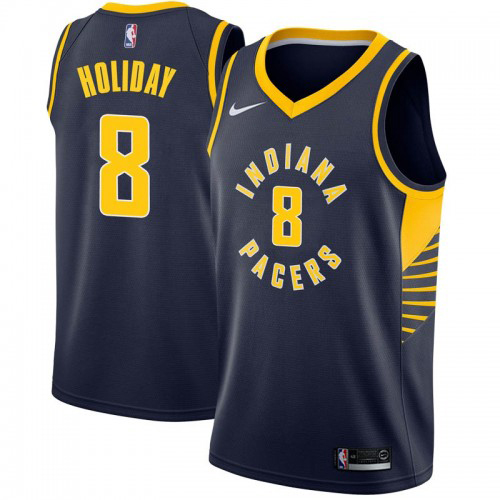 Premium Pacers Justin Holiday #8 2024 Icon Swingman NBA Jersey Blue -