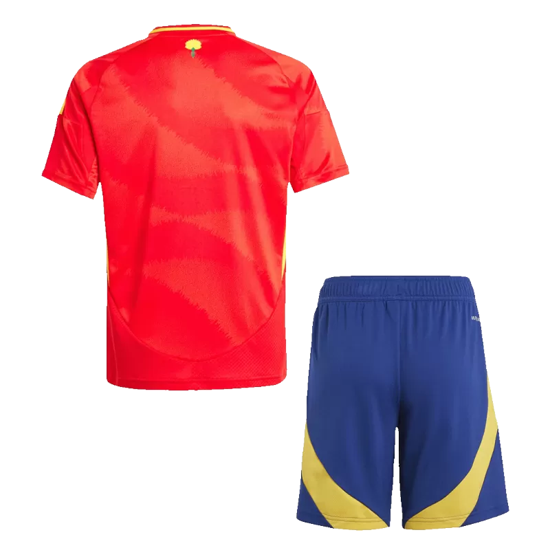 Kid's Spain Home Soccer Jersey Kit(Jersey+Shorts) 2024/25Authentic Kit