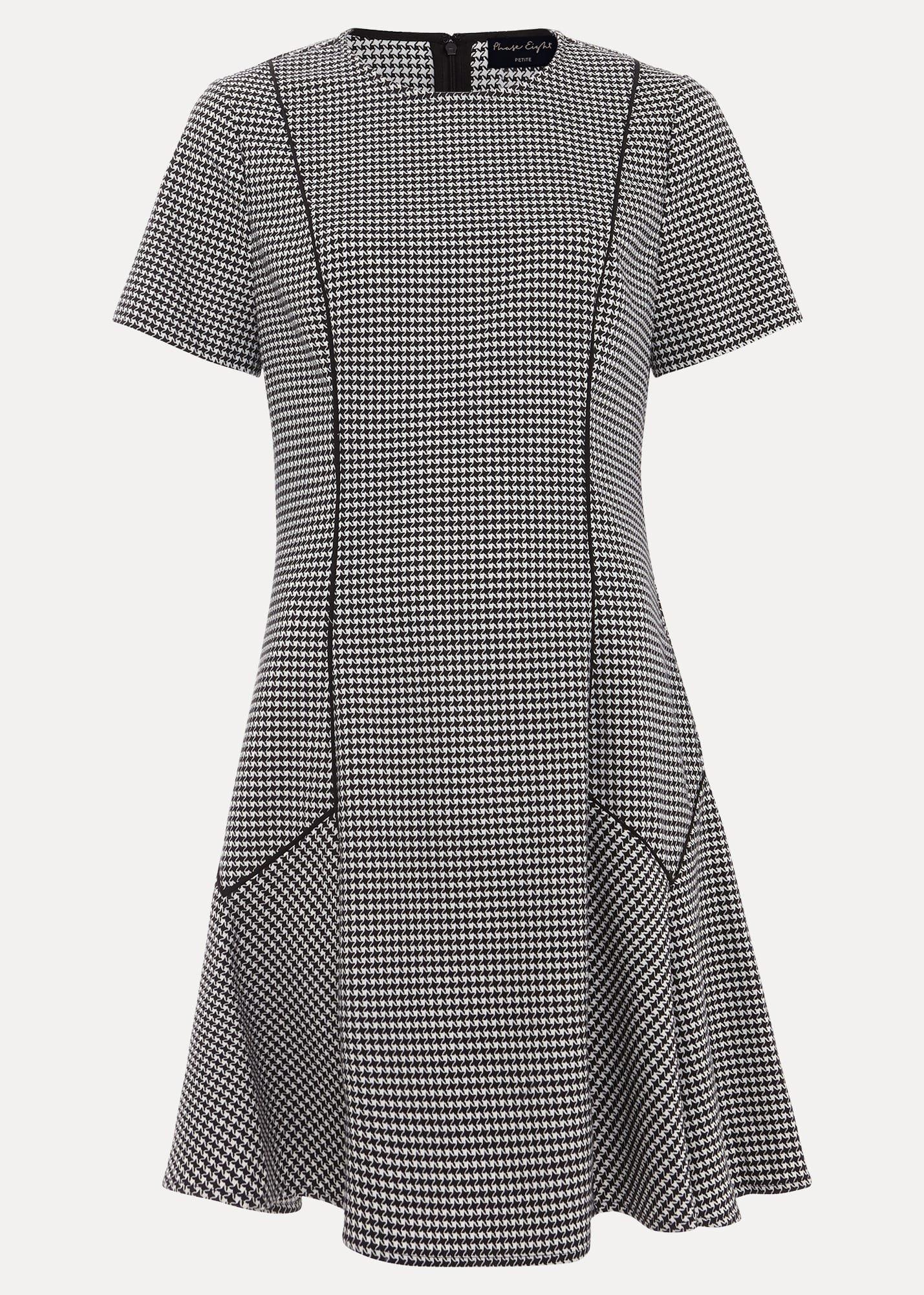 Petite Viola Houndstooth Mini Dress