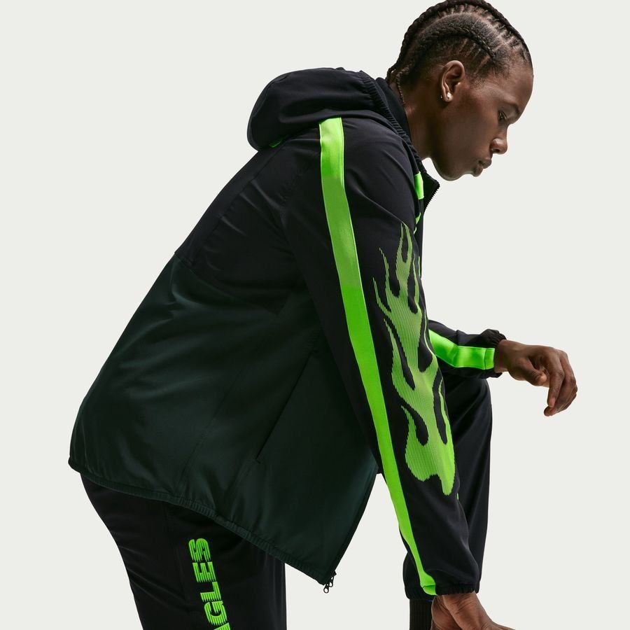 Nigeria Track Top Dri-FIT Energy Woven - Black/Pro Green/Electric Green