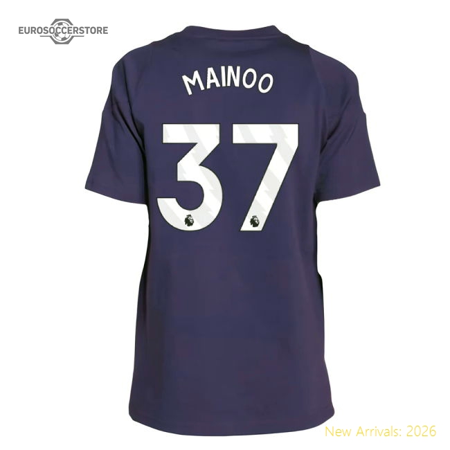 2025-2026 Man Utd Training Tee (Aurora Plum) - Kids (Mainoo 37)