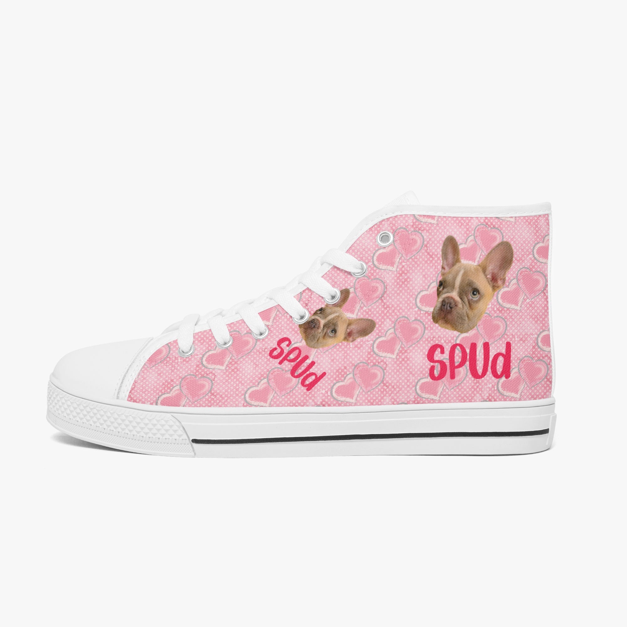 Waffle - Personalized Classic High-Top Canvas Shoes