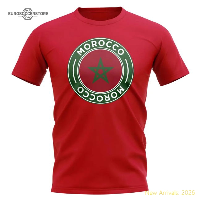 Morocco Football Badge T-Shirt (Red)