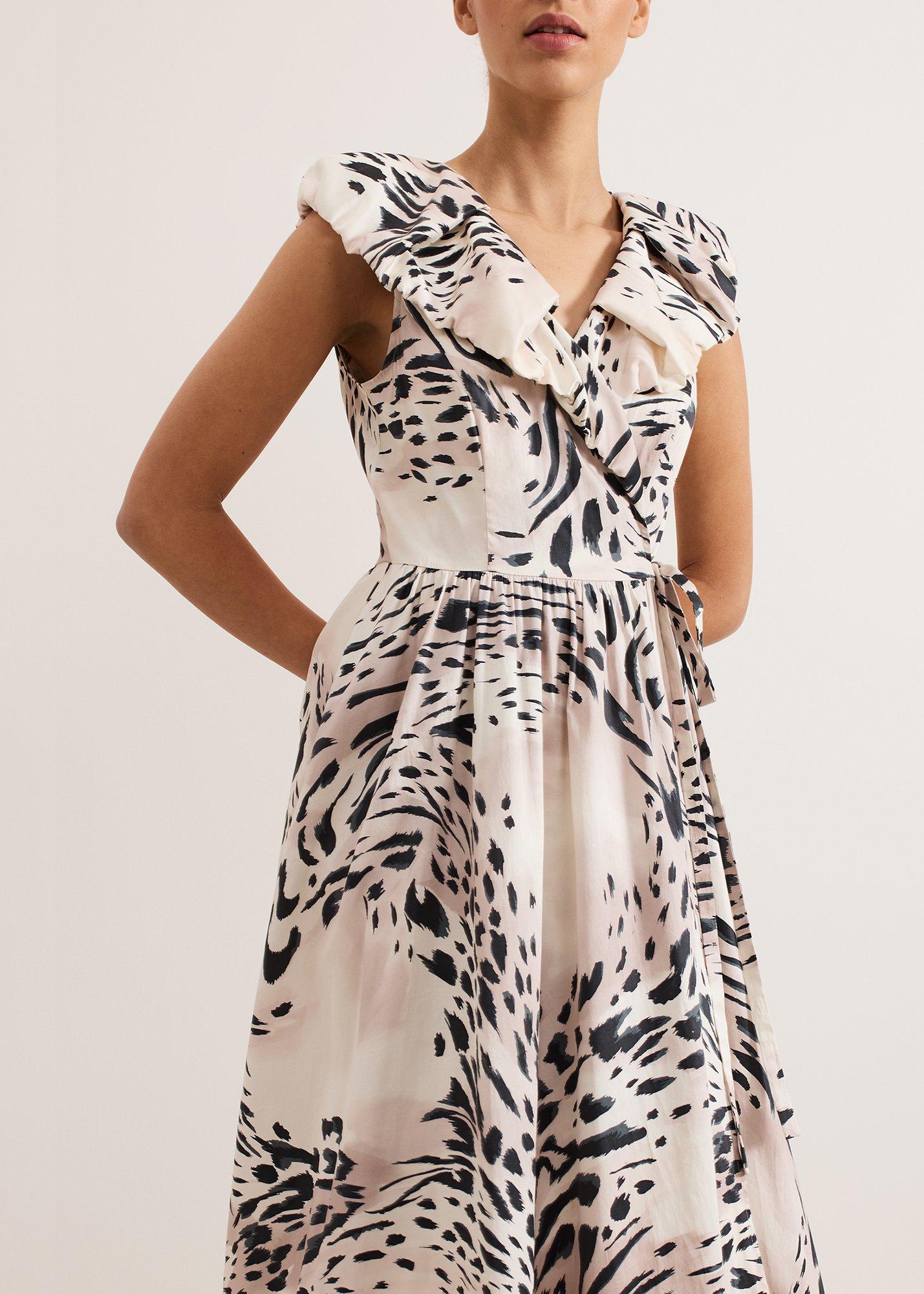 Trix Leopard Wrap Dress