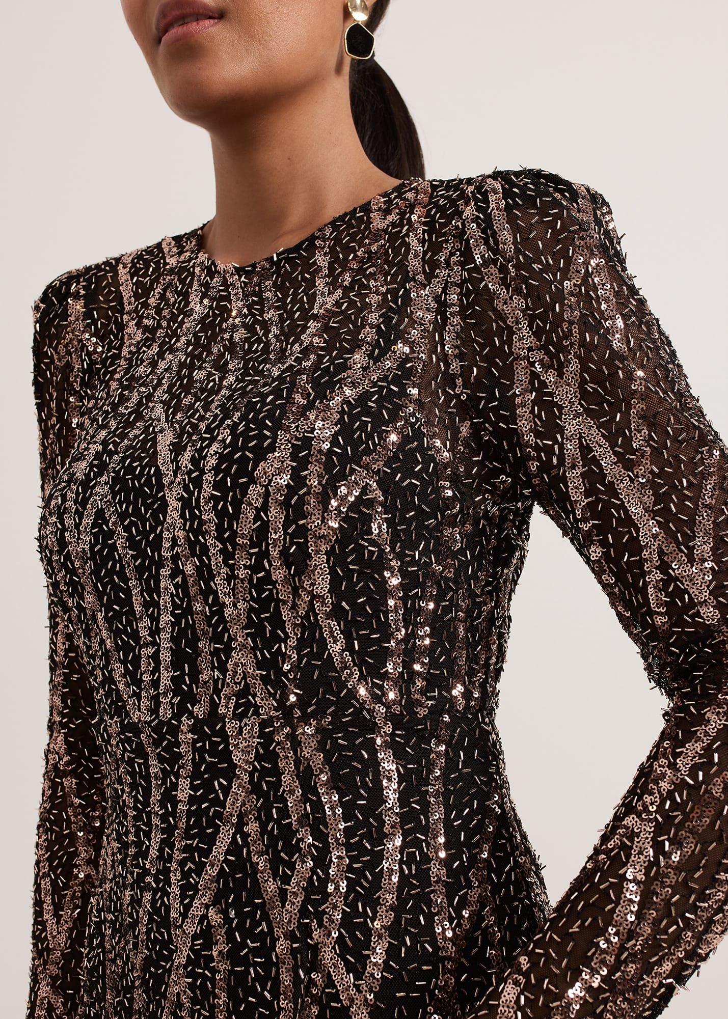 Petite Kaleigh Sequin Midi Dress